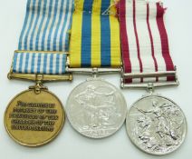 Royal Navy Korea Medal named to 847624 AB P Vickery, RN together with his United Nations Korea Medal