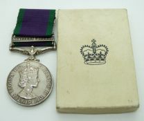 Royal Air Force General Service Medal with clasp for Northern Ireland, named to S8122439 LAC PMG O'