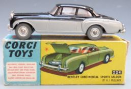 Corgi Toys diecast model Bentley Continental Sports Saloon By H.J. Mulliner with black and silver
