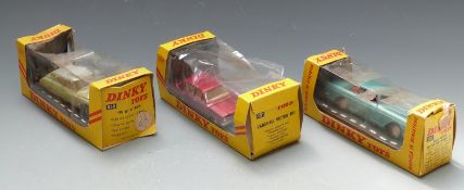 Three Dinky Toys diecast model vehicles comprising Rolls Royce Silver Cloud Mark III, 127,