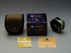 Hardy Cascapedia Mk III 5/6/7 fly fishing reel with floating line, in soft case with box and