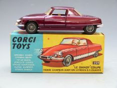 Corgi Toys diecast model 'Le Dandy' Coupe Henri Chapron Body on Citroen D.5. Chassis with maroon