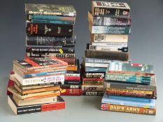 Approximately 50 books on military history, including Luftwaffe, Third Reich, guns, World War II