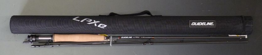 Guideline LPxe four piece travelling trout/fly fishing rod in soft case with tube, 9' # 6
