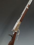 Rossi .38./357 Winchester style underlever action rifle with peep sights and 20 inch barrel, overall