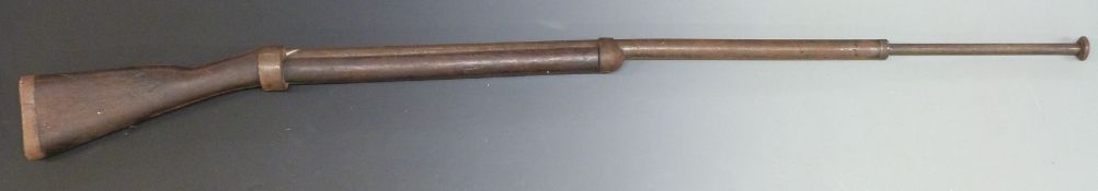 C G Bonehill sprung bayonet training or practice rifle with wooden stock stamped with ministry broad