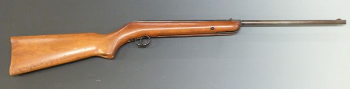 BSA Cadet .177 air rifle with semi-pistol grip and impressed logo to stock, serial number BC16575.