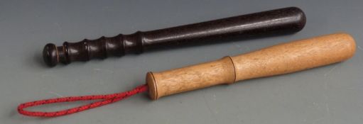 A wooden priest and a truncheon