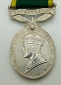 British Army Territorial Efficiency Medal (George VI) named to 5384652 Pte R R W Bavin, North