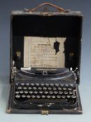 Smith Premier Chum portable vintage typewriter in carry case