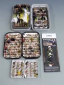 Two Wheatley and one Greys fly fishing cases well fitted with wet flies, nymphs and small lures