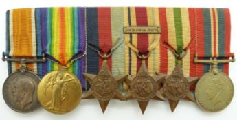 Royal Air Force medal group for 2 Lieutenant C CH Beech, comprising WWI War Medal and Victory Medal,