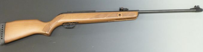 Gamo Hunter 440 .22 air rifle with chequered semi-pistol grip and forend and adjustable sights,