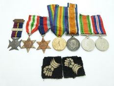 British Army medal group comprising WWI War Medal and Victory Medal named to 233030 Sapper J Taylor,