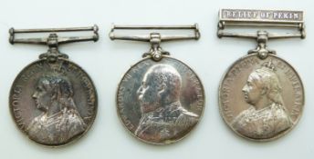 Royal Navy China War Medal with clasp for Relief of Pekin named to Stoker J Blackwell, HMS
