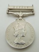 Royal Air Force General Service Medal with clasp for Borneo, named to 2391832 A J Bowman, RAF