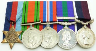 Royal Air Force WWII medals comprising 1939/1945 Star, Defence Medal, War Medal, General Service