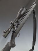 Sako P04R .22 rifle with semi-pistol grip, sling, sound moderator, Nikko Sterling scope and 28.5