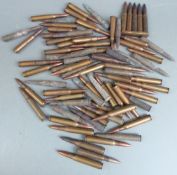 Seventy-seven approximately .50 machine gun cartridges. PLEASE NOTE THAT A VALID RELEVANT FIREARMS/