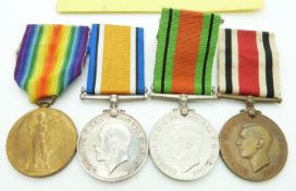 British Army WWI medals comprising War Medal and Victory Medal named to Capt J L Graham (ASC)