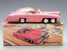 Dinky Toys diecast model Lady Penelope's FAB1 with pink body and Parker, 100, in original box.