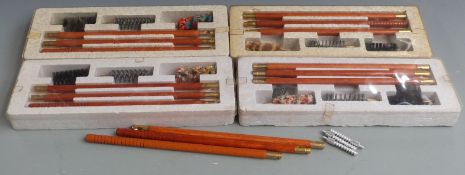 Five 12 bore shotgun cleaning kits, all in original packaging.