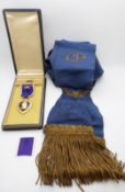 Purple Heart medal and sash