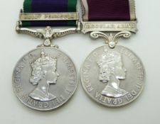 British Army General Service Medal with clasp for Malay Peninsula, named to 23247259 Staff Sgt J E