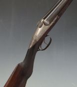 Charlin Darne 12 bore side by side shotgun with engraved sliding action and trigger guard, chequered