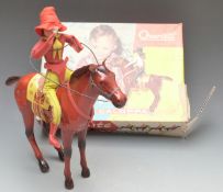 Quercetti (Italy) Gigante Galoppa clockwork Horse and Rider set, in original box.