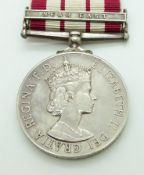 Royal Navy Naval General Service Medal with clasp for Near East, named to 863705 P Anderson ERA3,