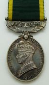 British Army Territorial Efficiency Medal (George VI) named to 1473823 CFN A McLeod