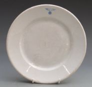Nazi German Third Reich dinner plate, diameter 24cm