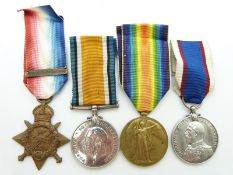 Royal Navy WWI medals comprising 1914 'Mons' Star with clasp for 5th August - 22nd November 1914