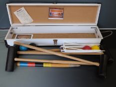 Townsend croquet set in branded case.