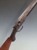 George Graham & Sons 12 bore side by side hammer action shotgun with engraved locks, hammers,