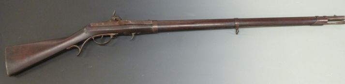 Simeon North Halls patent 1819 model breech loading flintlock converted to percussion rifle with top