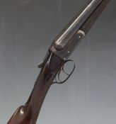 Charles Ingram 12 bore side by side shotgun with named and engraved lock, engraved trigger guard,