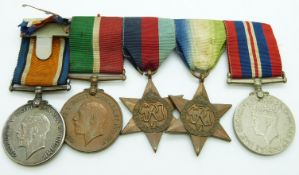 Mercantile Marine WWI medals comprising War Medal and Mercantile Marine War Medal named to David