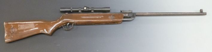 Westlake .22 air rifle with semi-pistol grip and SMK 4x20 scope, NVSN.