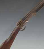 Belgian .410 folding hammer action shotgun with 24.5 inch barrel, overall length 99cm, serial number