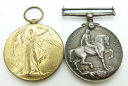 Canadian Forces WWI medals comprising War Medal and Victory Medal named to 510241 Pte F H Jolin,