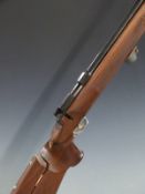 Valmet .22 bolt action target rifle with adjustable butt plate, cheek piece and trigger, shaped grip