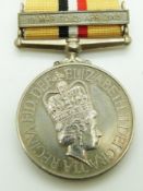 Royal Air Force Iraq Medal with clasp for 19 Mar to 28 Apr 2003, named to B8432401 Sac J P Brooks,