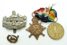 British Army WWI medals comprising 1914/1915 Star and Victory Medal named to 12000 Pte F G