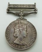 Royal Air Force General Service Medal with clasp for Dhofar, named to F8094941 LAC G Chisholm, RAF