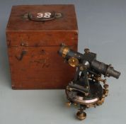 Casella London surveyor's level in fitted mahogany case
