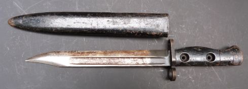 British Army 1958 pattern LIA3 bayonet with long fullered 20cm blade and scabbard