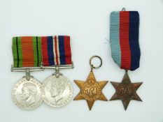 British and Commonwealth Forces WWII medals comprising 1939/1945 Star, Burma Star, Defence Medal and
