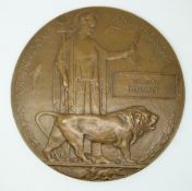 WWI Memorial Plaque for William Debussey